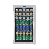 Whynter BR-130SB 127-Can Freestanding Beverage Refrigerator in Stainless Steel - Front View