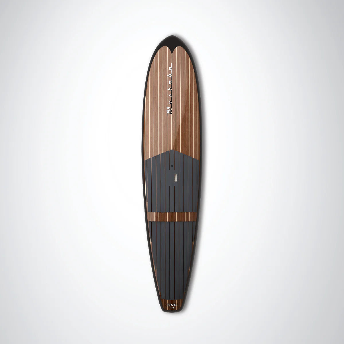 Beau Lake Muskoka paddleboard in Black - front view