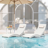 AquaCurve™ AquaWave Pre-Assembled Folding Pool Lounge Chair for Tanning Ledge