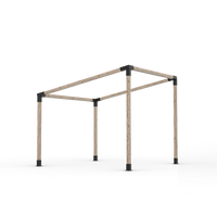 Toja Grid Any Size Angled Pergola Kit - Single Sloped Roof