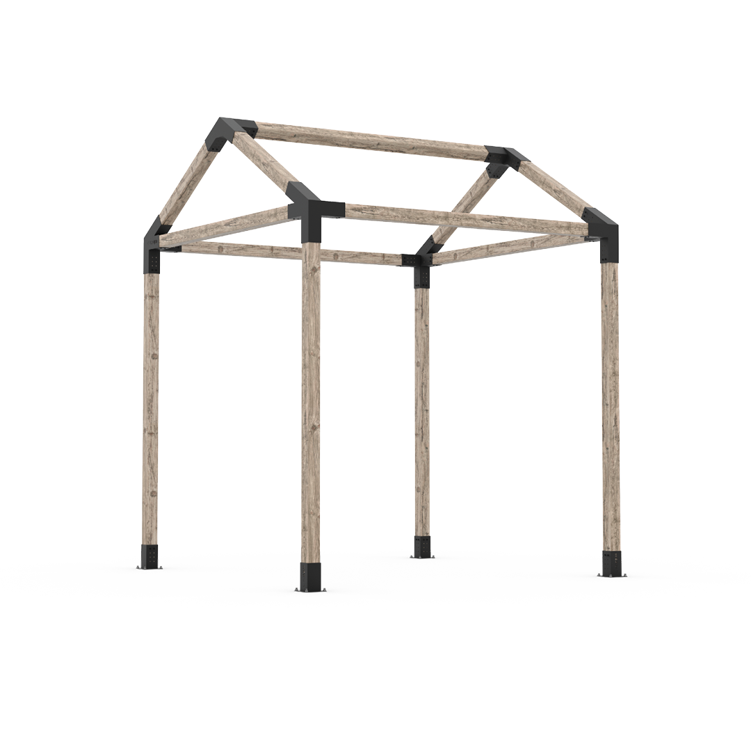 Toja Grid GRID 30 Single Pergola Kit - full kit view with TRIO 30 and PEAK TRIO 30 brackets
