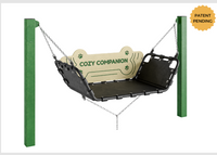 Bark Park Cozy Companion Swaying Dog Park Bench Lounger