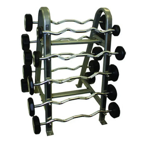 Image of 12-Sided 20-110lb Urethane Curl Barbell Set by Troy Barbell