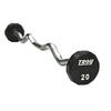 12-Sided 20-110lb Urethane Curl Barbell Set by Troy Barbell