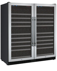 Allavino 47" Wide FlexCount II Tru-Vino 256 Bottle Stainless Steel Side-by-Side Wine Refrigerator