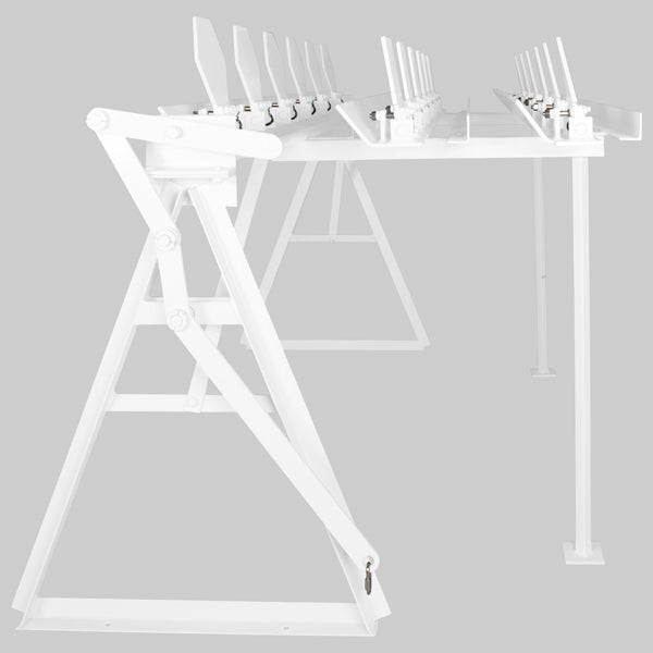 MGM Targets 12 Pack Rack Accessory attached to MGM Deluxe Plate Rack PRS - full view
