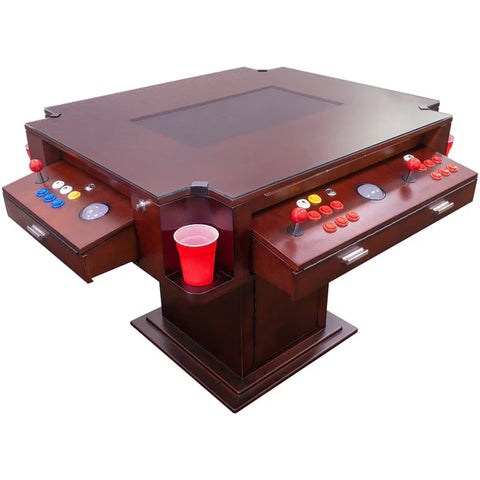 Image of Elegant Tilt Cherrywood Cocktail Arcade Machine by Creative Arcades