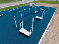 ActionFit Accessible Strength Zone installed outdoors at elementary school playground