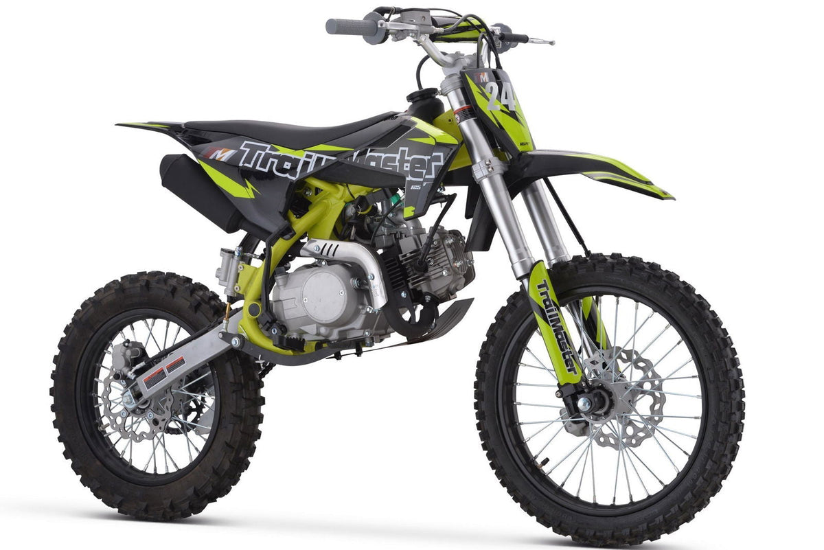 TrailMaster TM24 125cc Dirt Bike full side view - 4-Speed Semi Auto