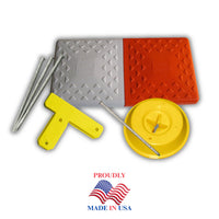 Soft Touch Single 15” Spike Down Double First Base Cover with Mounting Tee and Spikes