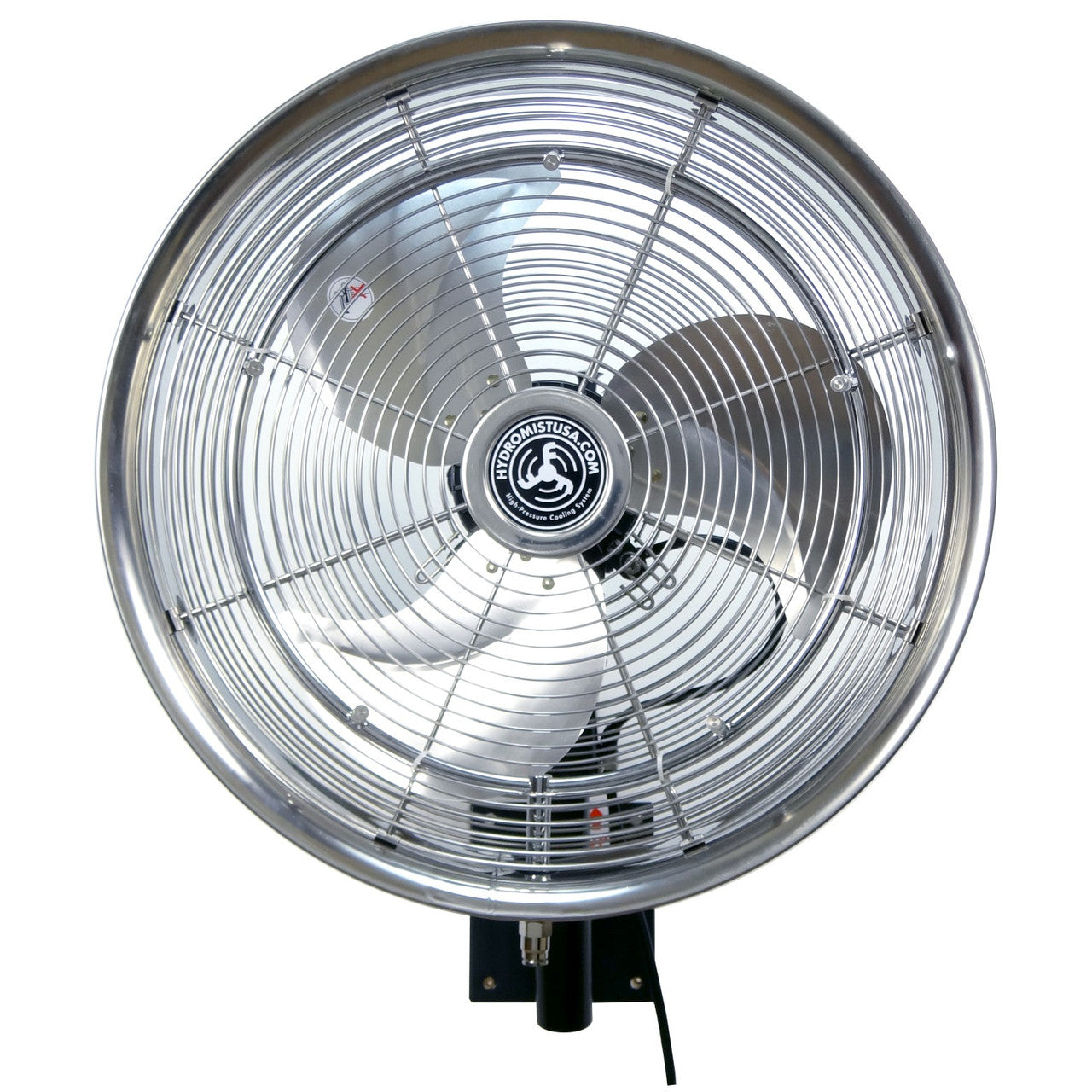 Hydro Mist Wall Mount Misting Fan 14, 18, or 24 Inch Stainless Steel