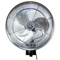 Hydro Mist 14, 18, or 24 Inch Stainless Steel Motor Control Wall Mount Misting Fan