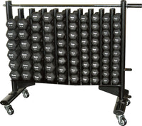 York Barbell Neoprene Hexagon Fitbell Club Pack with Rack - Black