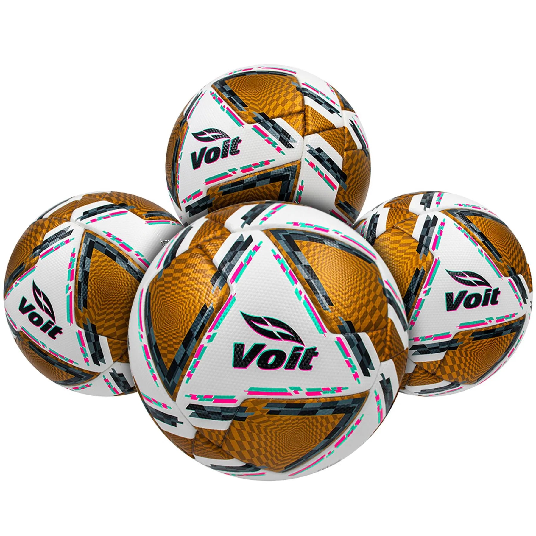 Voit FIFA Quality Pro Liga MX 12 Pack Size 5 Gold White Soccer Balls