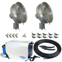 Hydro Mist Two Misting Fan Package - 18 Inch, 1000PSI ProMist 35 Pump