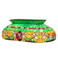 Meyda 42-inch Long Pool Shark Oblong Stained Glass Shade - hero shot