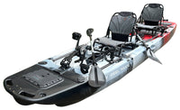 Reel Yaks - 14ft Raider Tandem & Solo Modular Propeller Drive Pedal Fishing Kayak | 530lbs Capacity | 3 Piece