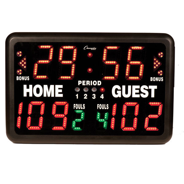 Champion Sports T90 Tabletop Indoor Electronic Scoreboard - front view