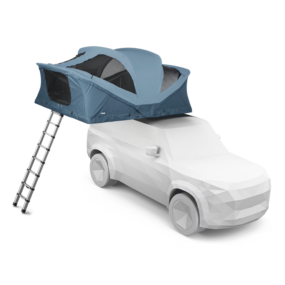 Thule Approach 3-4 Person Rooftop Tent - Dark Slate, hero view mounted on vehicle