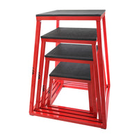 JFIT Plyometric Box Set - Steel Frame, Non-Slip Vinyl, 4 Boxes