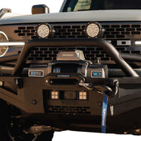 Superwinch SX10SR 10,000 lb 12V Winch with Synthetic Rope in Graphite - front view