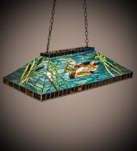 Meyda Tiffany 39-inch Wood Ducks Oblong Stained Glass Pendant Light - hero shot