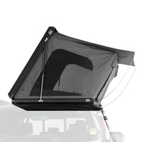 OVS HD Sidewinder Aluminum Hard Shell Roof Top Tent - Side View, Grey Body & Green Trim