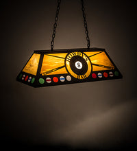 Meyda 39-inch Personalized 8 Ball Howdy's Bar Oblong Pendant Light - front view