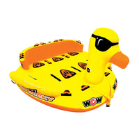 WOW Sports Mega Ducky towable inflatable tube side view on water