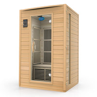 Durasage 2-Person Carbon Infrared Sauna - Canadian Hemlock Wooden Sauna - 1700 Watts