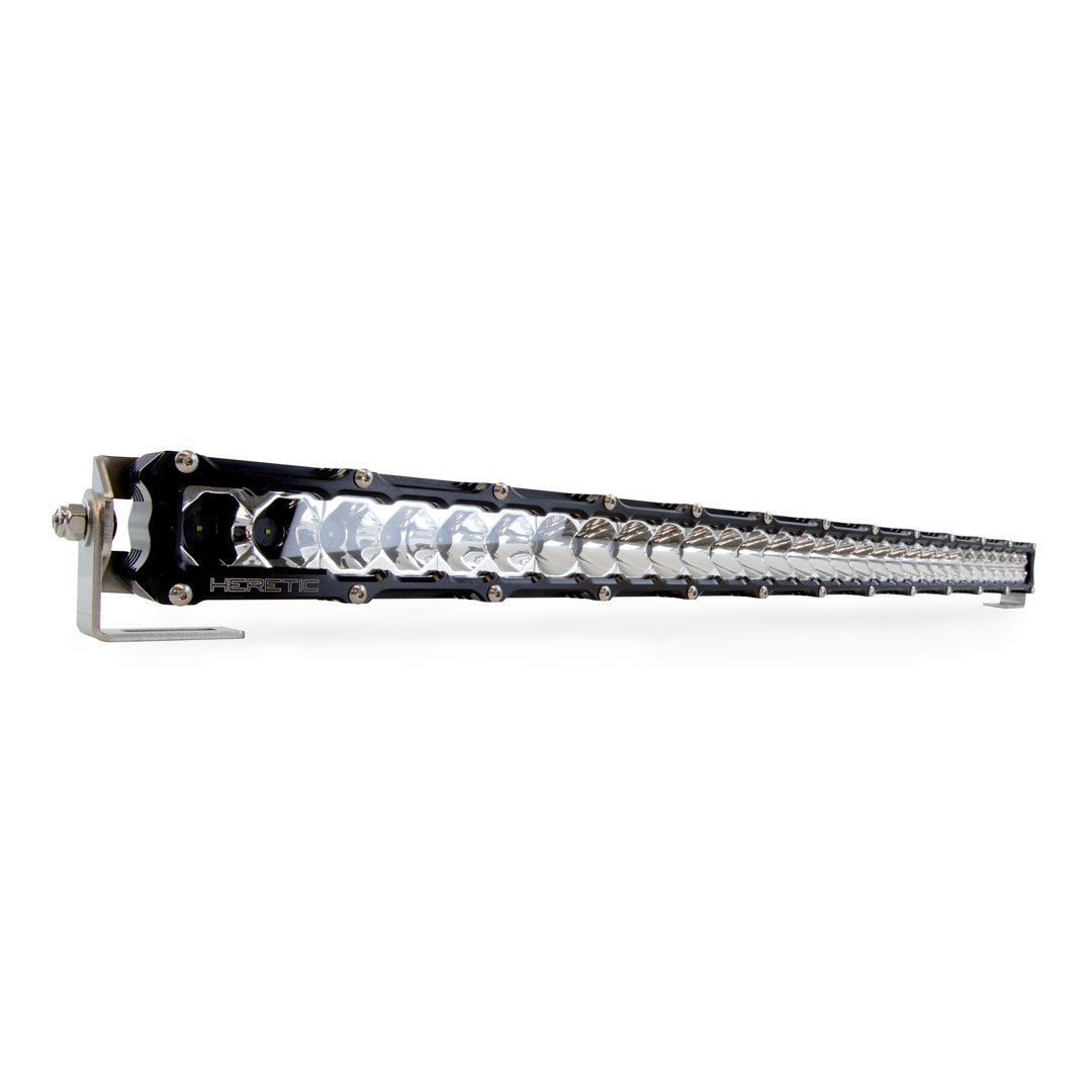 Heretic 6 Series 30 Inch LED Light Bar with black bezel and clear lens - hero shot