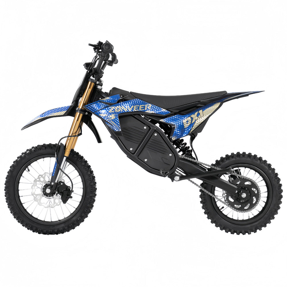 Zonveer DX1 Electric Mini Dirt Bike - full view, 3000W 278N.M torque