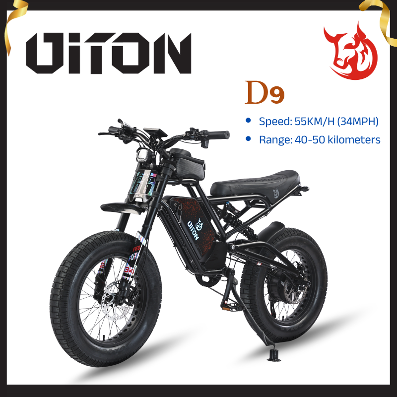 DITON D9 1500W fat tire e-bike - studio shot