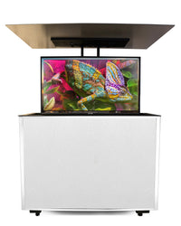 MirageVision Outdoor TV Lift Cabinet - White Exterior White Trim alternate view