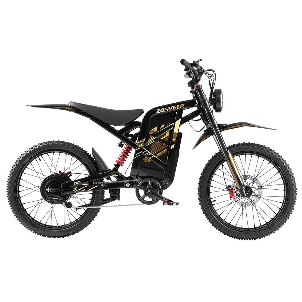 Zonveer ZX3 Electric Dirt Bike - full side profile view