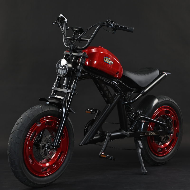 Diton H1 Electric Motorcycle side profile view showing Harley-inspired cruiser design