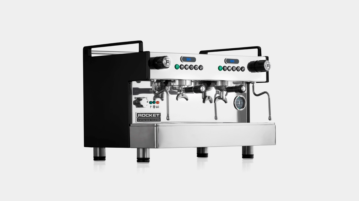 Rocket Espresso Boxer commercial espresso machine - lifestyle detail shot