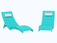 AquaCurve™ AquaWave Pre-Assembled Folding Pool Lounge Chair for Tanning Ledge