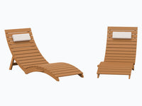 AquaCurve™ AquaWave Pre-Assembled Folding Pool Lounge Chair for Tanning Ledge