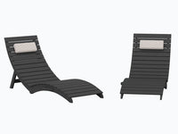 AquaCurve™ AquaWave Pre-Assembled Folding Pool Lounge Chair for Tanning Ledge