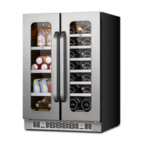 Whynter BSR-6020FDS 24" Built-In Dual Zone Wine & Beverage Refrigerator - 76 Cans & 20 Bottles