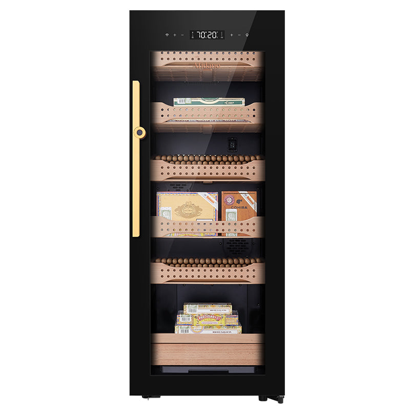 Afidano 1200 Count Cigar Humidor Cabinet - Steel Exterior Front View