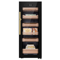 Afidano 1200 Count Cigar Humidor Cabinet - Steel Exterior Front View
