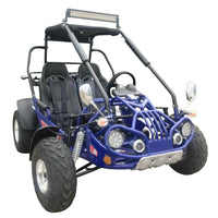 TrailMaster 200E XRX EFI Deluxe Buggy Go Kart with alloy wheels, LED light bar, and turn signals