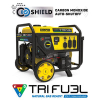Champion 6500W Tri-Fuel Portable Generator with CO Shield - front view