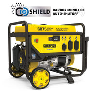 Champion 5500W Portable Generator - front view with CO Shield technology