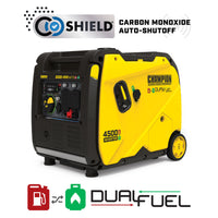 Champion 4500W Electric Start Dual Fuel Inverter Generator - hero view
