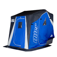 Otter Pro XS Cabin X-Over ice fishing shelter - 45 degree left side exterior view