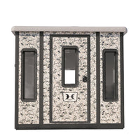 Hawk 'The Compound' Box Blind - front view showing steel insulated construction and residential glass windows