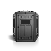 Maverick Booner 5-Panel Hard-Sided Hunting Blind - Front View with Tinted Windows